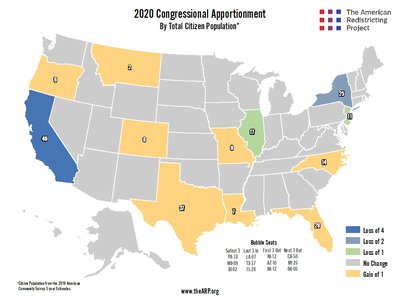 2020 Congressional Apportionment - Total Citizen Population