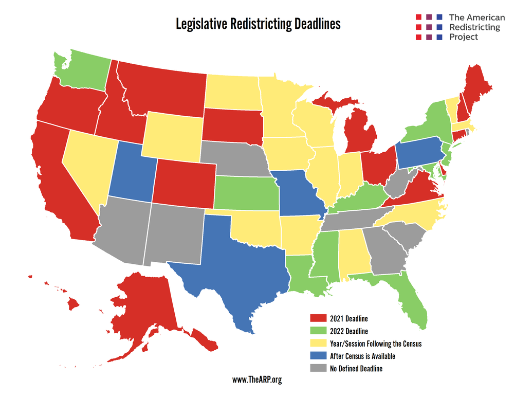 2020 2022 Redistricting Deadlines The American Redistricting Project 5369